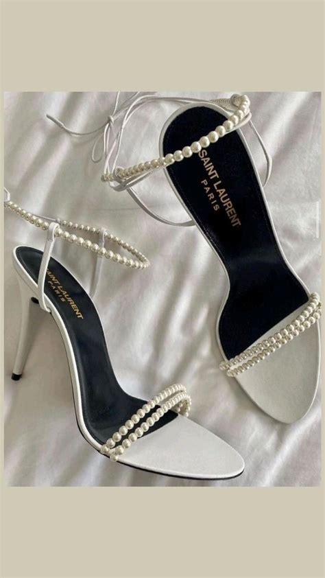 ysl pearl wedding heels|saint laurent wedding shoes.